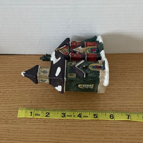 Vtg Holiday Traditions Christmas Village Victorian Church Hand Painted Ceramic - Picture 8 of 9